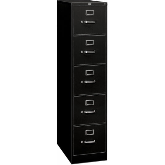 HON 310 Series Vertical File | 5 Drawers | Letter Width | 15"W x 26-1/2"D | Black Finish