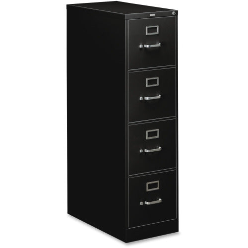 HON 310 Series Vertical File | 4 Drawers | Letter Width | 15"W x 26-1/2"D | Black Finish