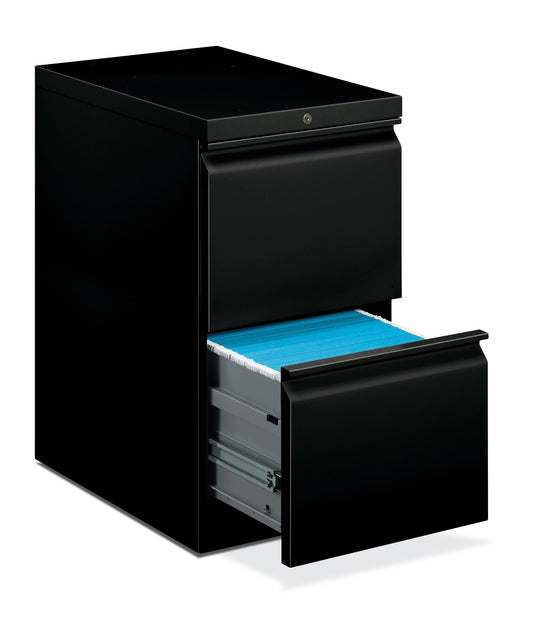 HON Brigade Mobile Pedestal | 2 File Drawers | Full Radius Pull | 15"W x 22-7/8"D x 28"H