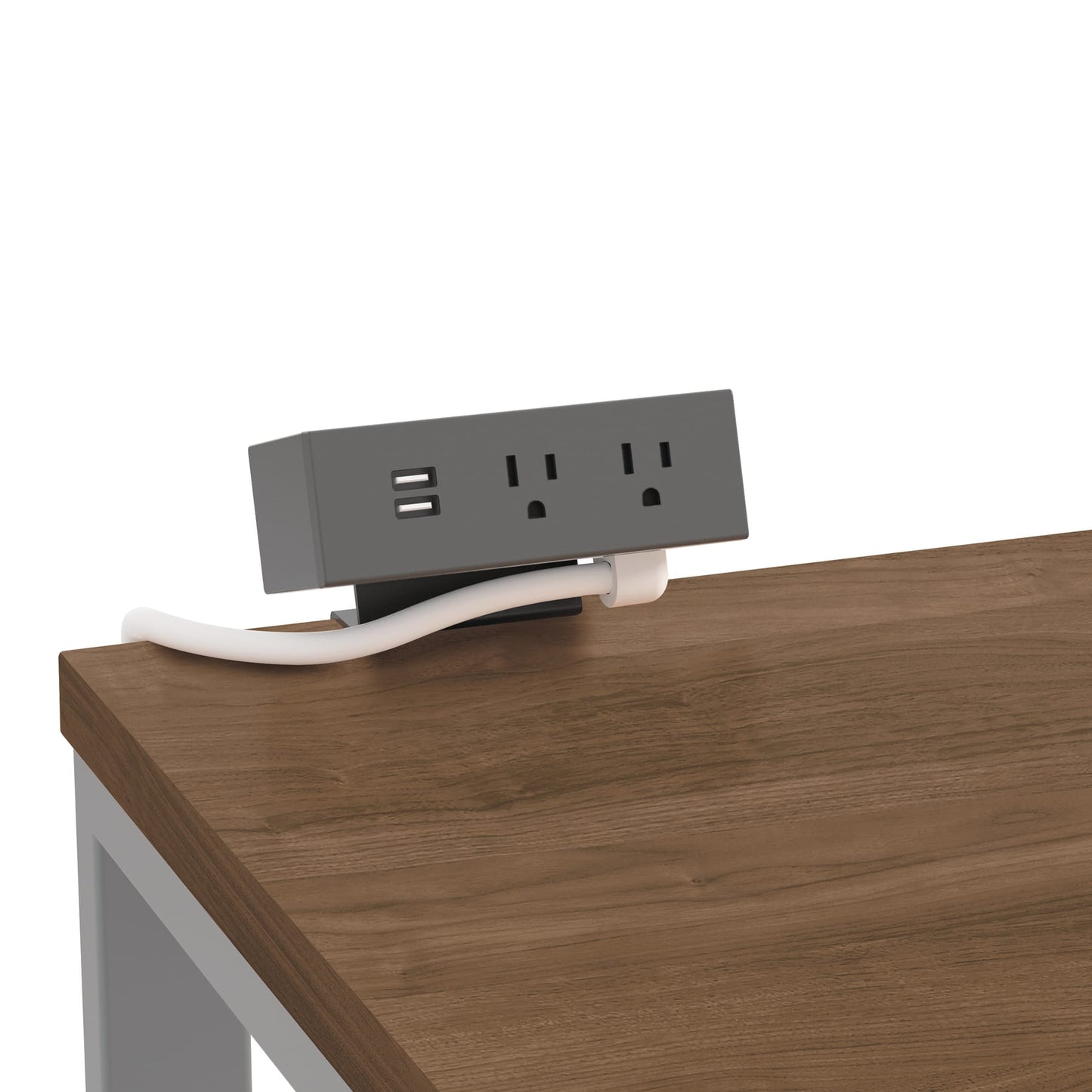 HON Power Module | 2 Receptacles / 2 USB Ports | Worksurface Clamp